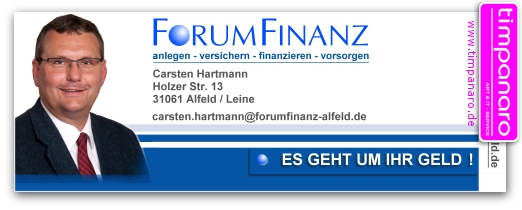 Anzeigengestaltung forum finanz alfeld  timpanaro